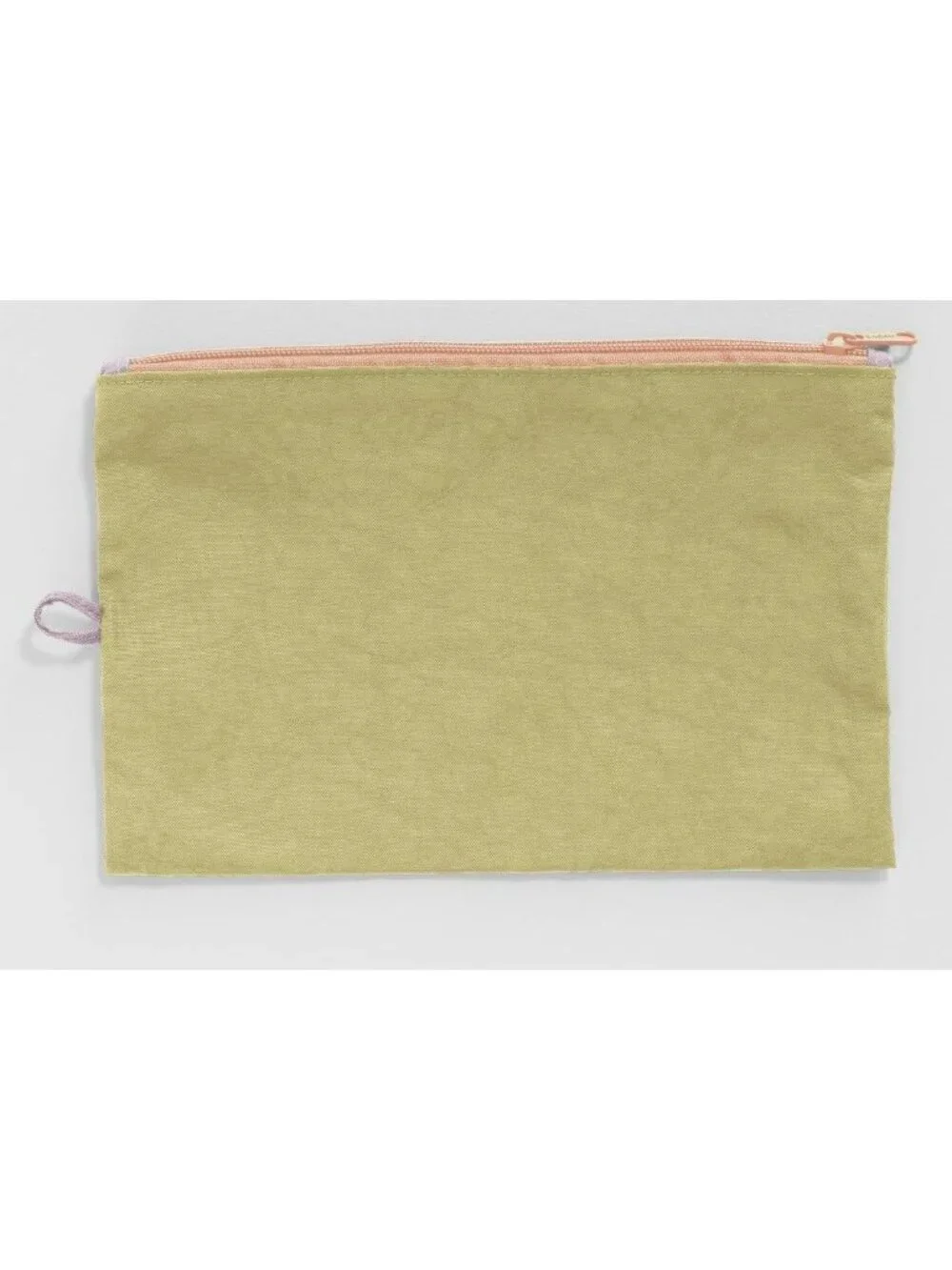 NWOT Baggu Flat Pouch Large - Pastel Colorblock (Butter & French Blue)